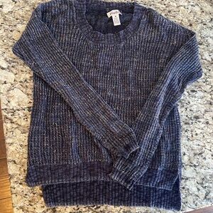Mudd Navy Open-Knit Pullover